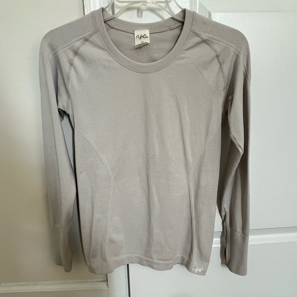 Ryka Light Gray Athletic Running Long Sleeve Shirt